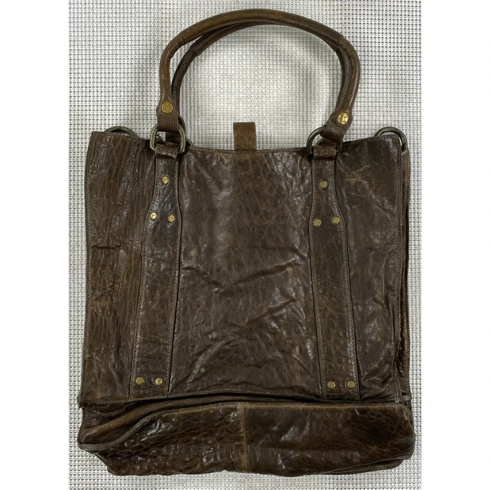 Will Leather Goods Messenger Satchel Brown (No Shoulder Strap)